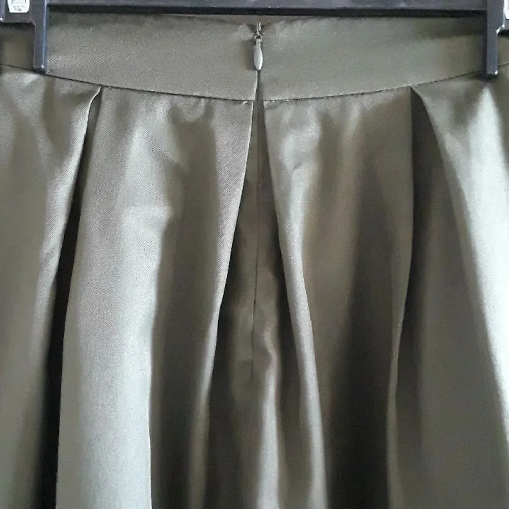 YIGE A-line pocketed olive skirt